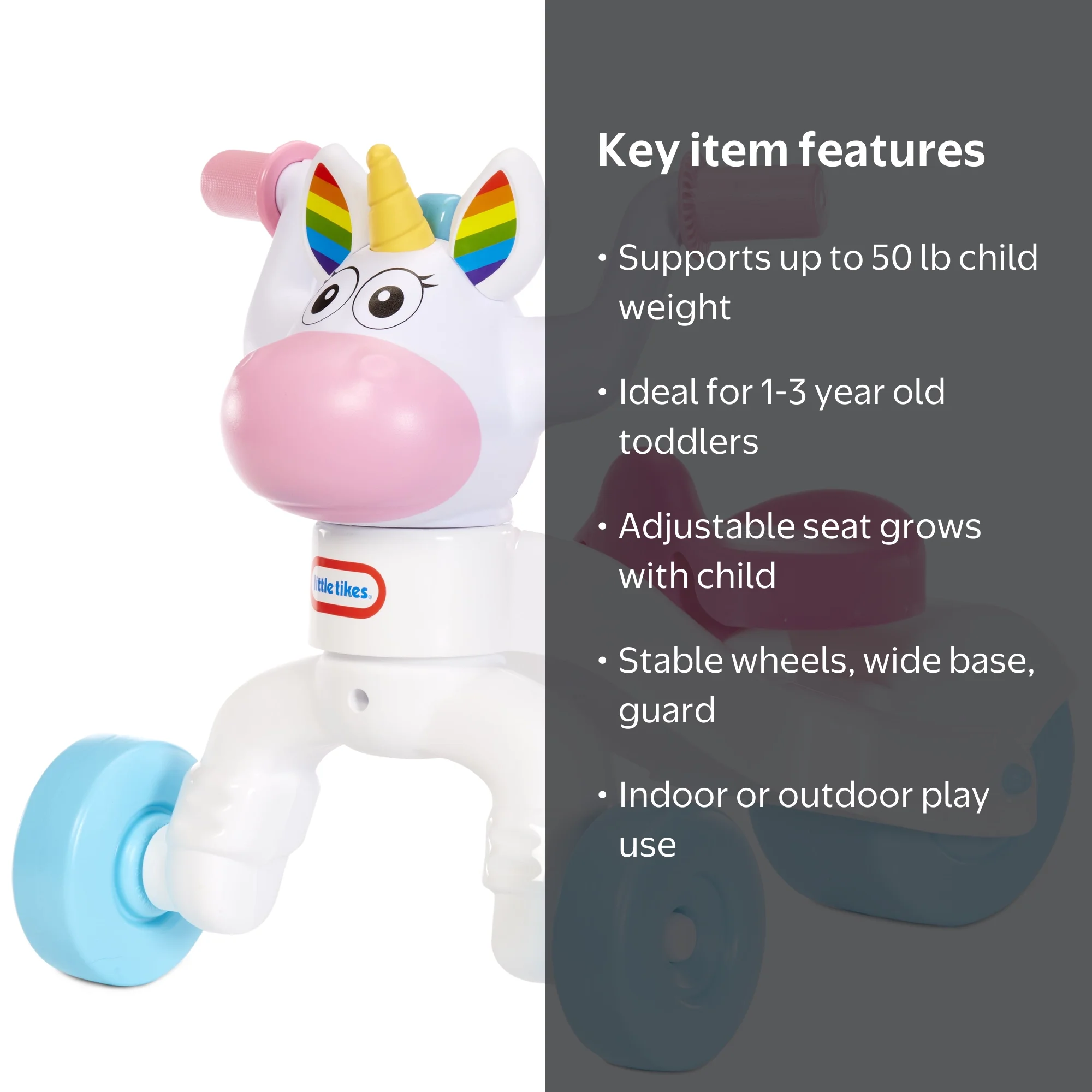 Little Tikes Go & Grow Unicorn Indoor Outdoor Multicolor Ride-On