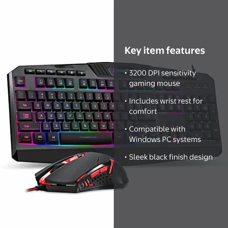 Redragon S101 Wired Gaming Keyboard and Mouse Combo RGB Backlit