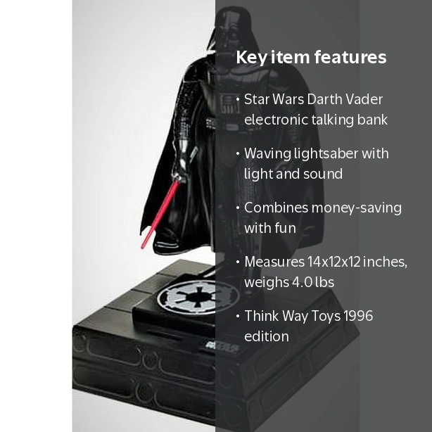 Star Wars Darth Vader Black Electronic Talking Bank - Walmart.com