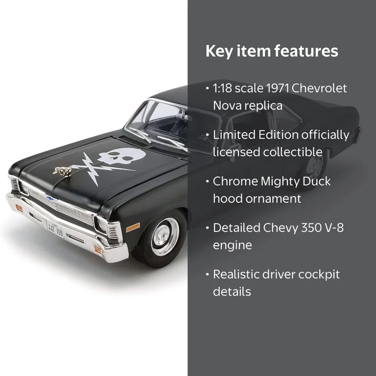 1971 Chevrolet Nova - Matte Black from Death Proof 1:18 Scale