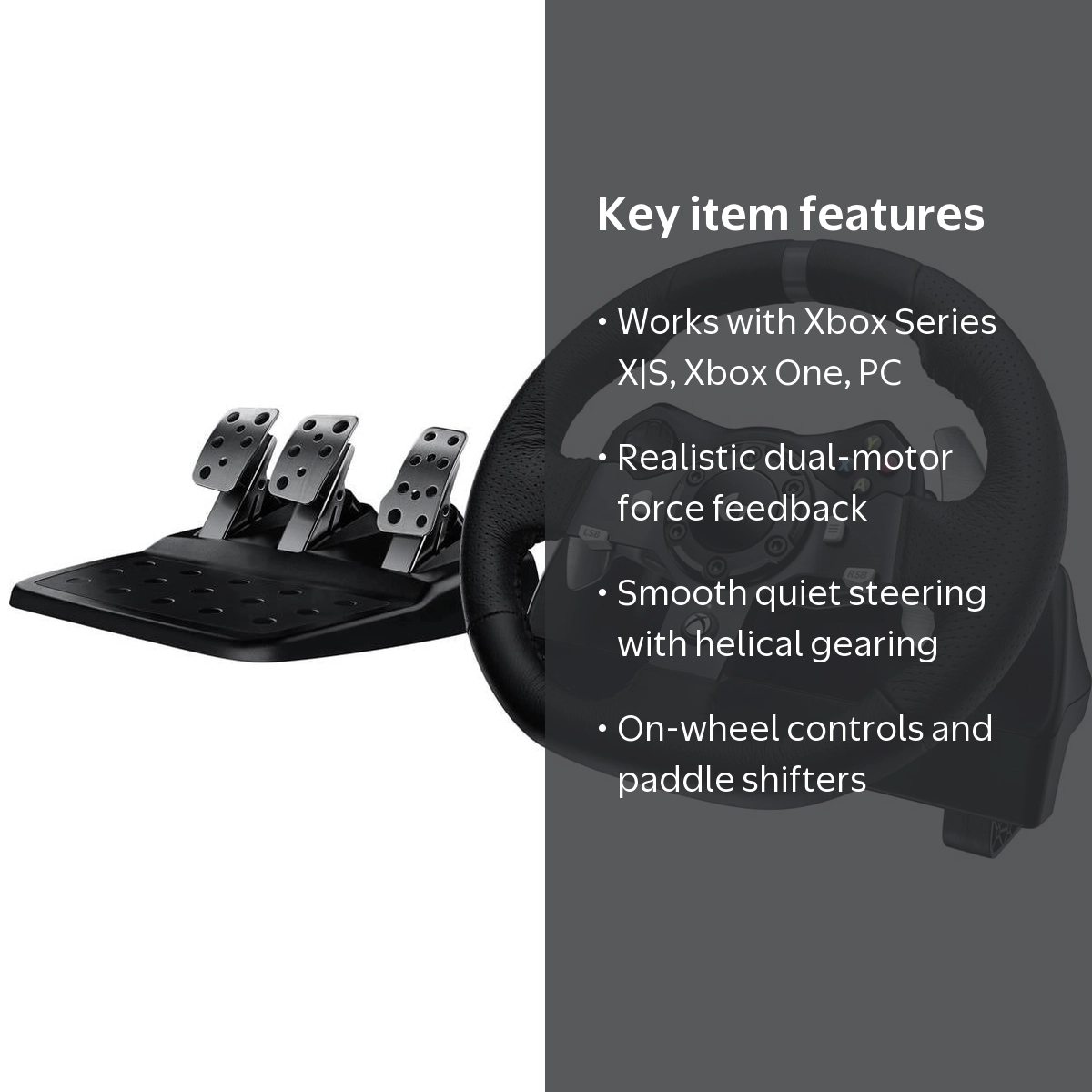 Logitech G920 Gaming Racing Wheel - Steering Car Shifter with