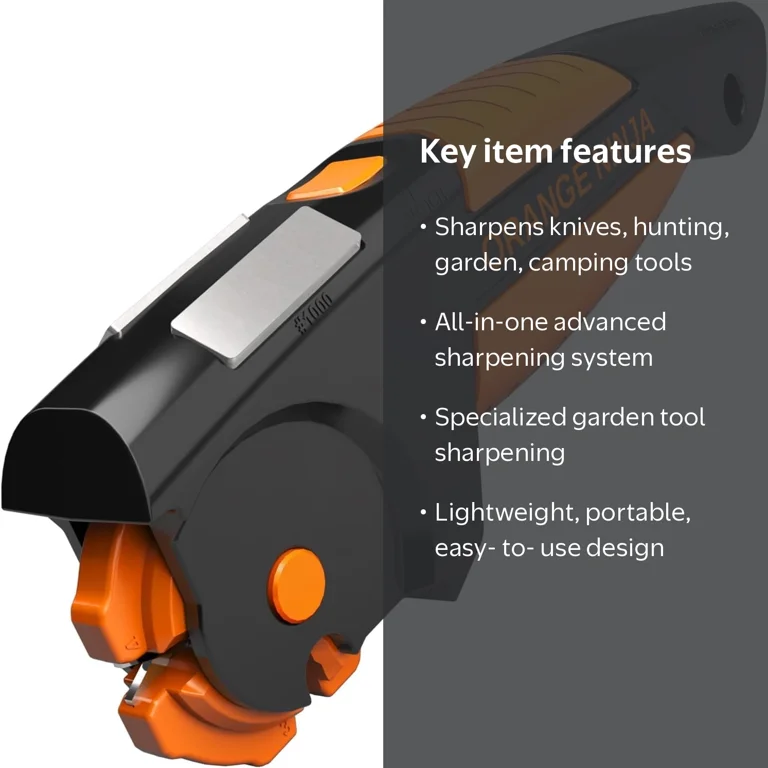 Sharp Pebble, Garden Tool and Knife Sharpener, Orange - Walmart.com