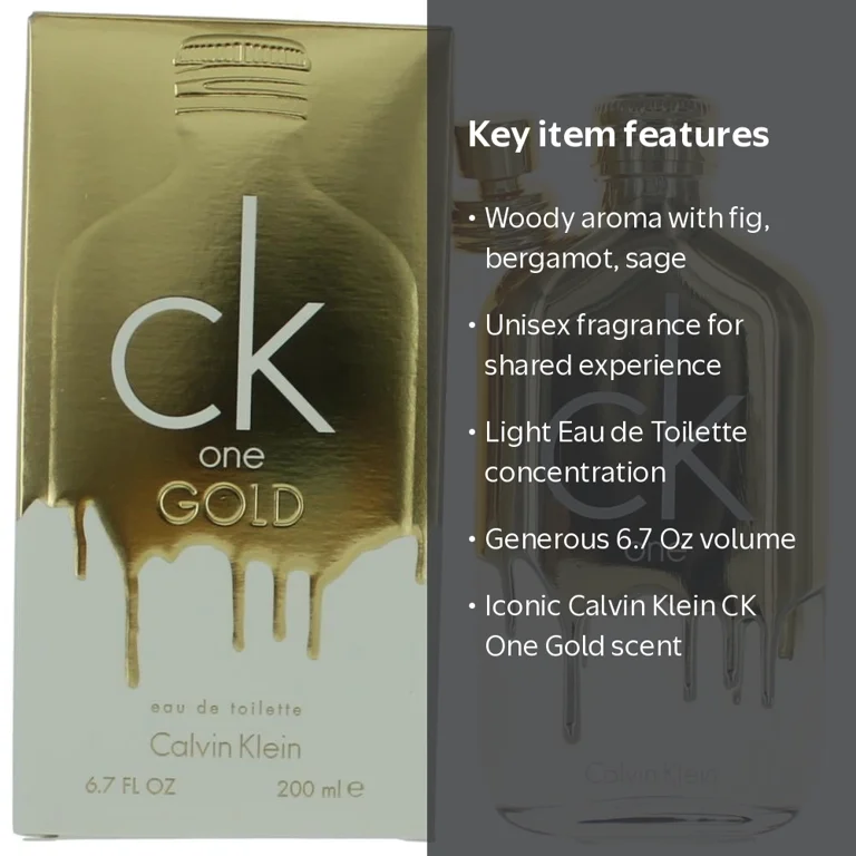 Calvin Klein CK One Gold Cologne Spray, Unisex Eau de Toilette