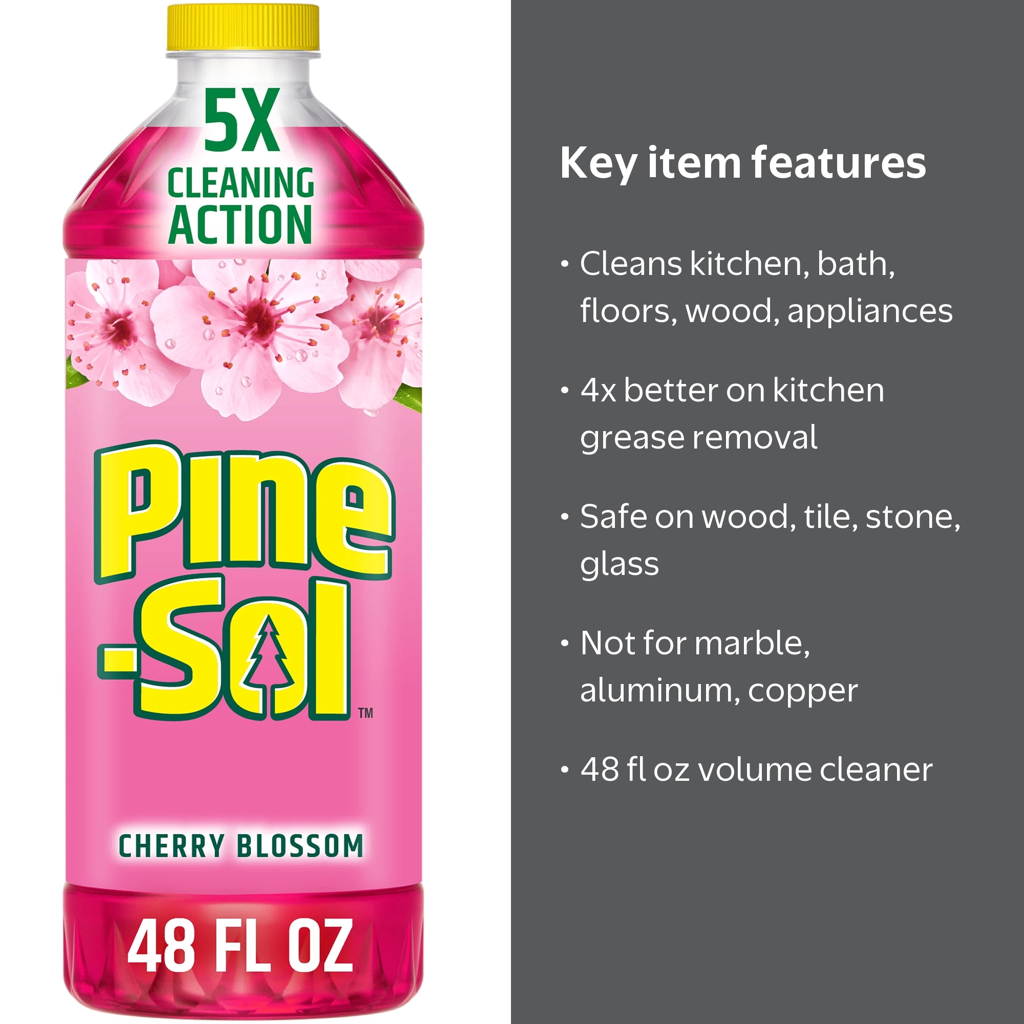 Pine-Sol, Multi-Surface Cleaner, 48 fl oz, Cherry Blossom scent