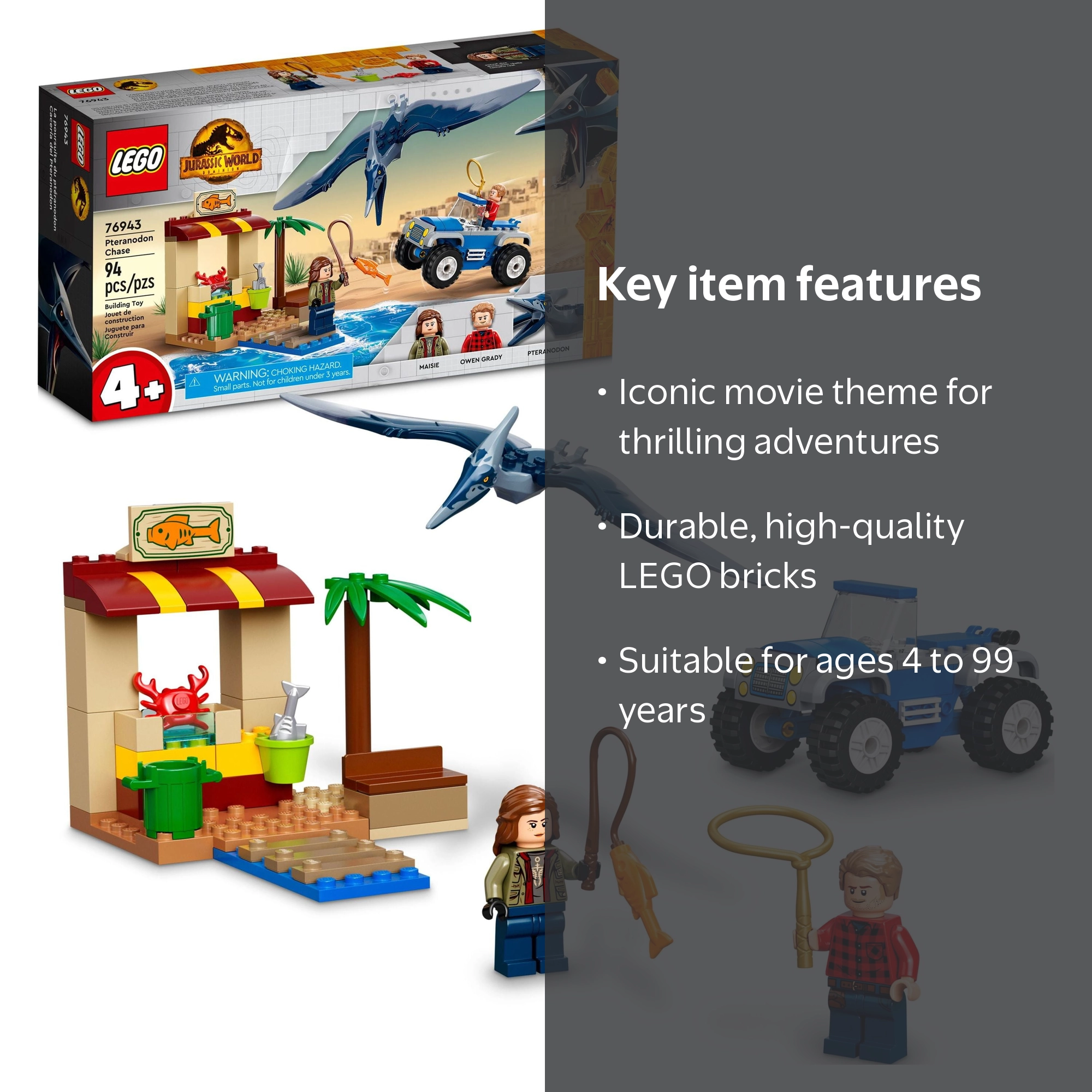 LEGO Jurassic World Interlocking Block Building Set, 76943