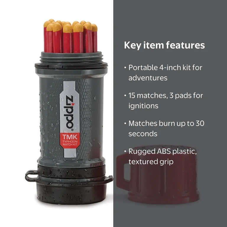 Zippo, Match Kit, Red, Windproof and Water-Resistant - Walmart.com