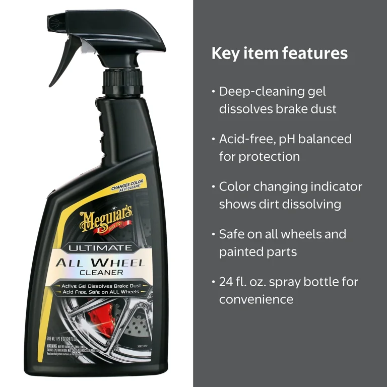 Meguiar's, All Wheel Cleaner, G180124, 24 oz Spray - Walmart.com