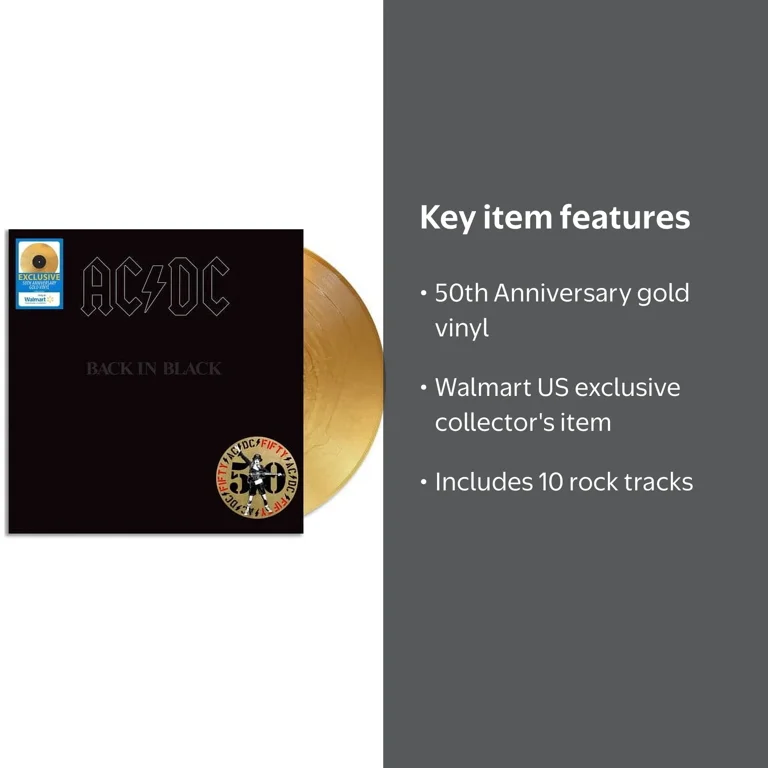 AC/DC - Back in Black (Walmart Exclusive) - Vinyl LP - Walmart.com