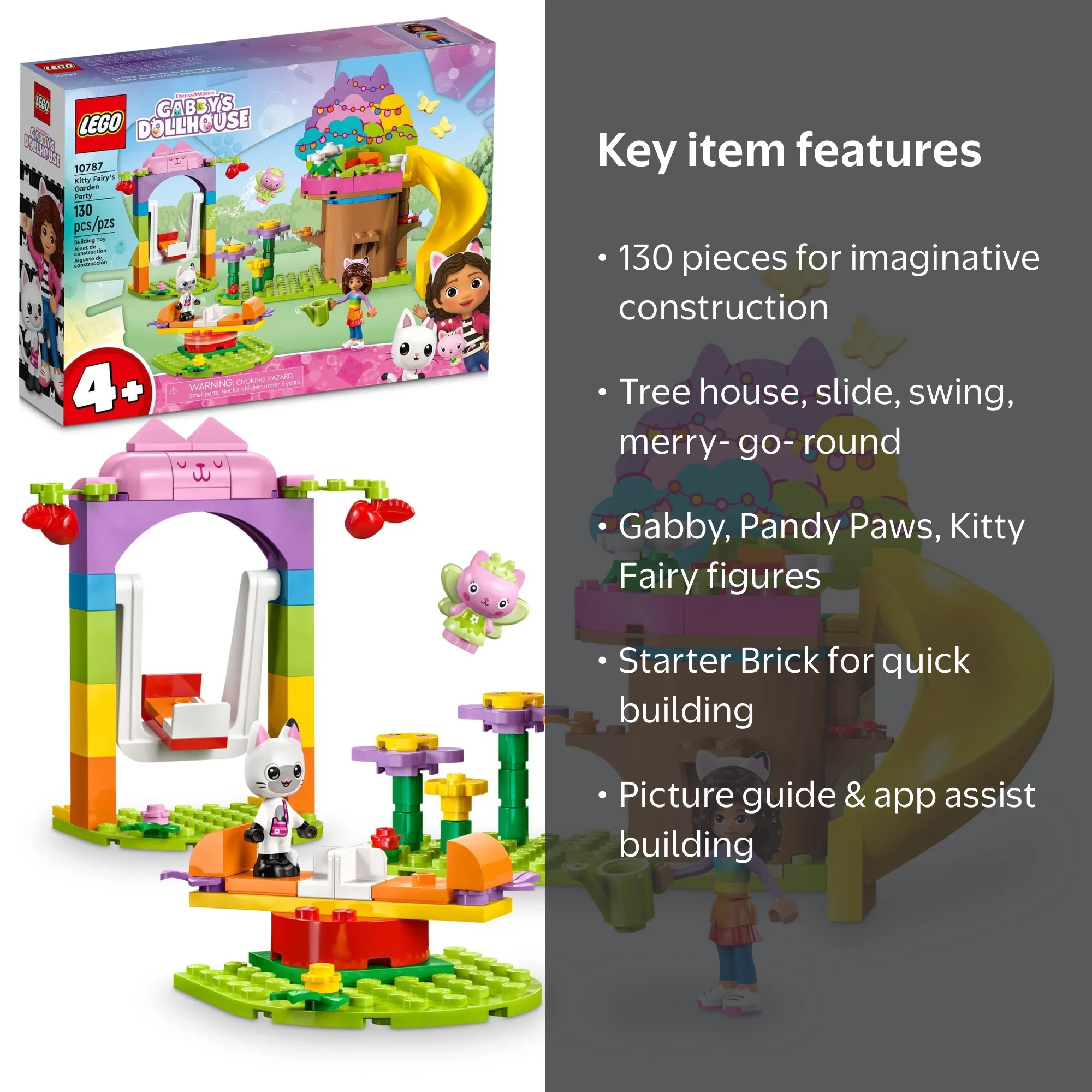 LEGO Gabby's Dollhouse Kitty Fairy's Garden Party Building Toy