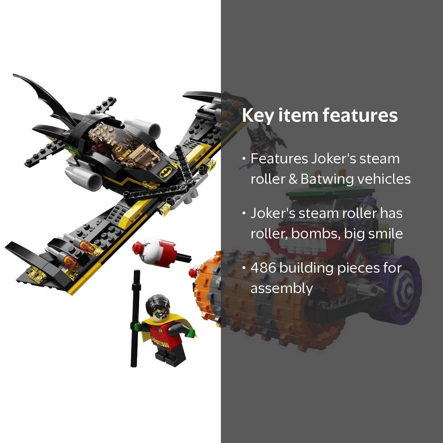 LEGO, Batman:the Joker Stream Roller, 76013, 486 Pieces - Walmart.com