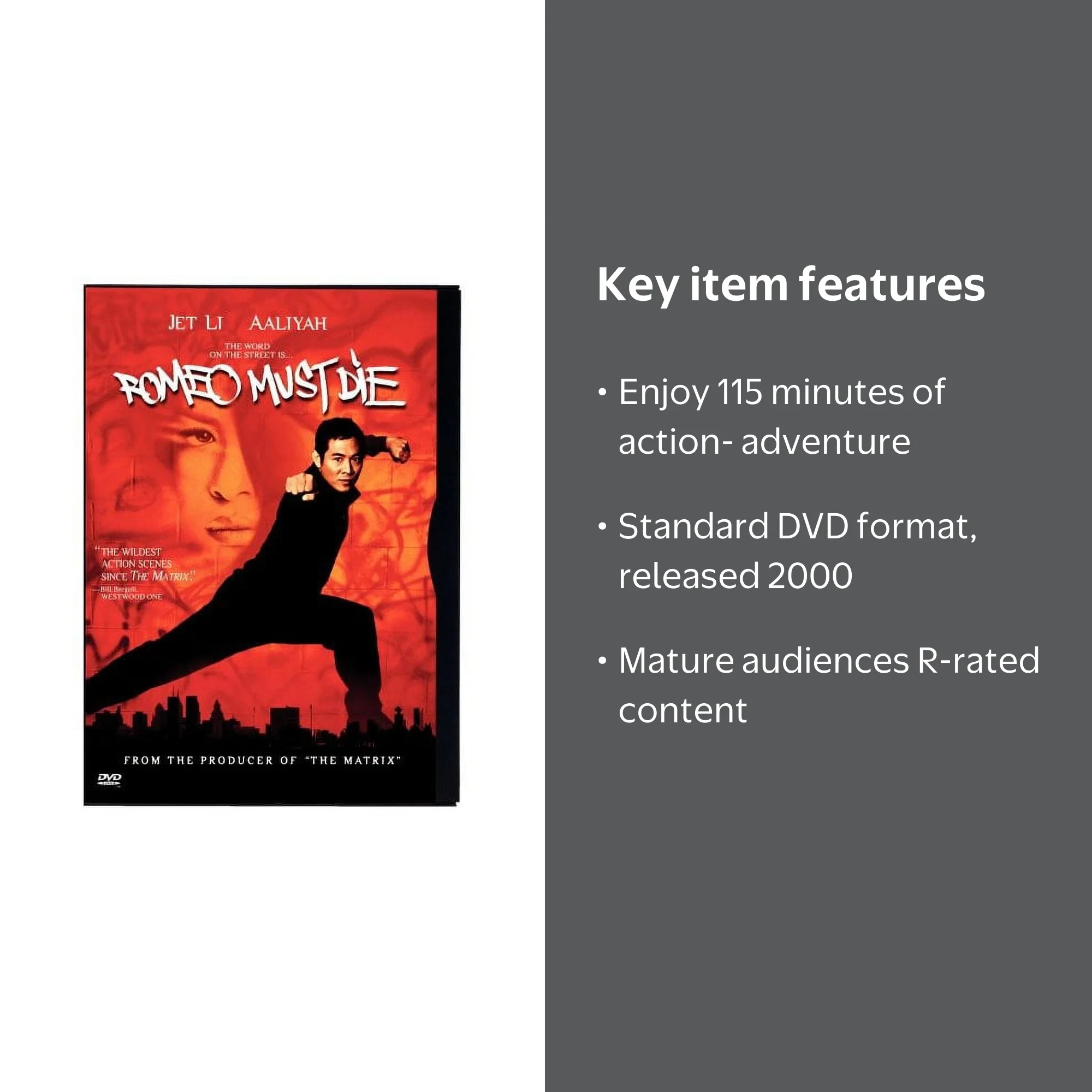 Warner Home Video: Romeo Must Die - Action & Adventure DVD, Jet Li