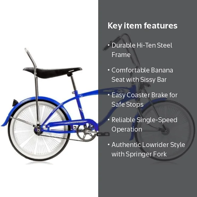 mens lowrider bicycle Firmstrong Urban Man Deluxe Single Speed Stretch Beach Cruiser Bicycle, 26-Inch, Black Tracer Master2.0 GS 20Lowrider Stretch Cruiser Bike Cruise in style with the Tracer Master2.0 GS Lowrider Bike Meet the Godfather of the