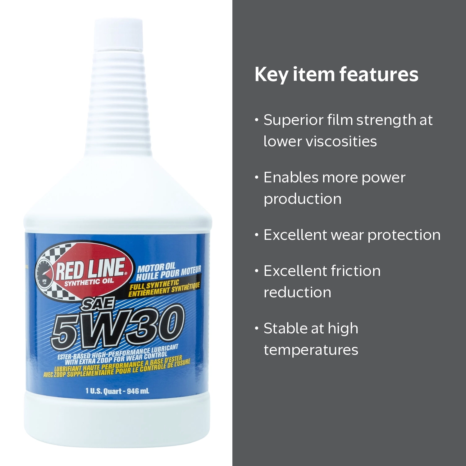 Red Line Synthetic Oil, Motor Oil, SAE 5W30, 1 Quart - Walmart.com