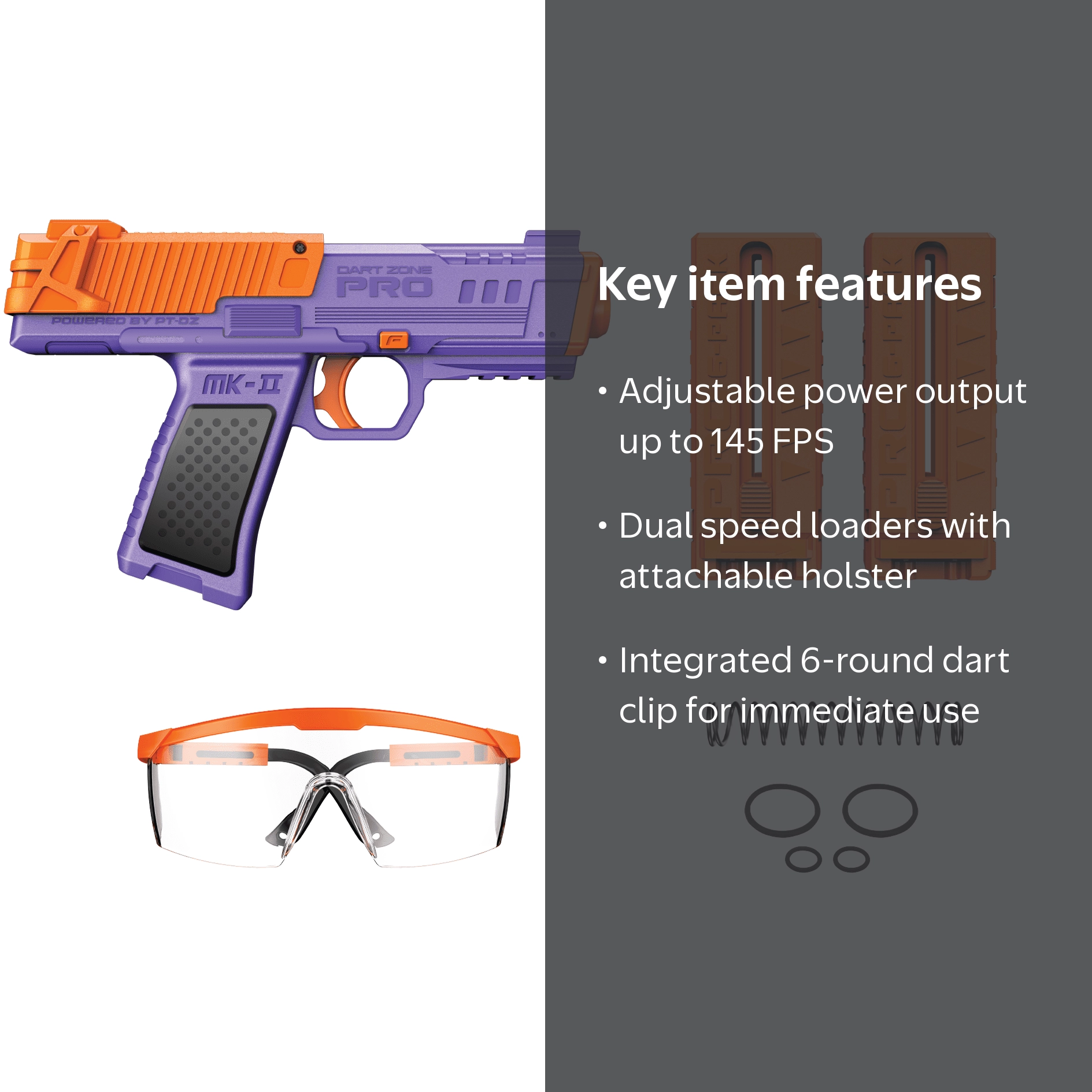 Dart Zone Pro-Series MK-2 Foam Blaster for Adults, Teens - Soft