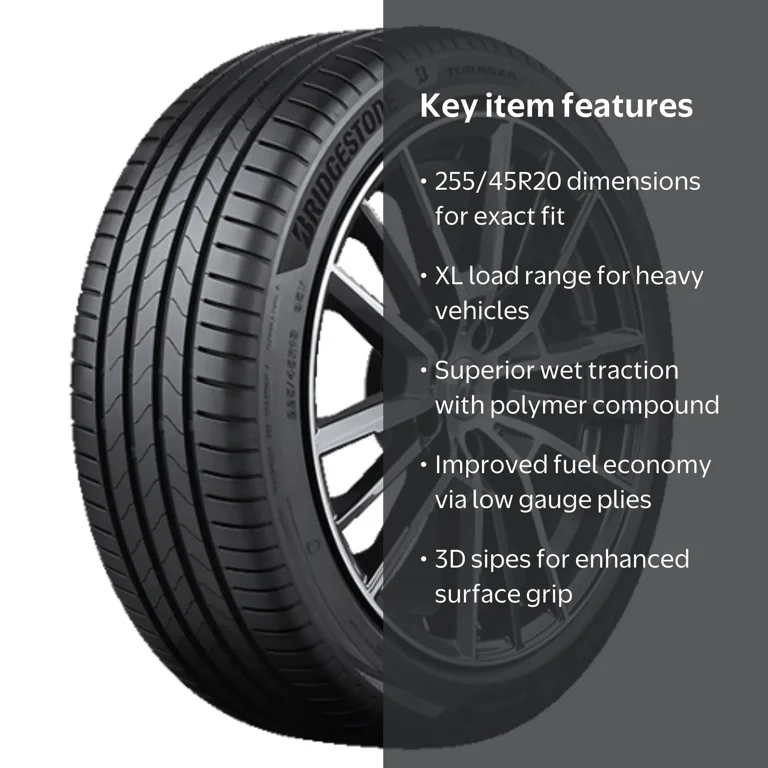 ブリヂストン　TURANZA 6 255/45R20 285/40R20 4本 Bridgestone Turanza 6 All Season 255/45R20 105Y XL Passenger Tire
