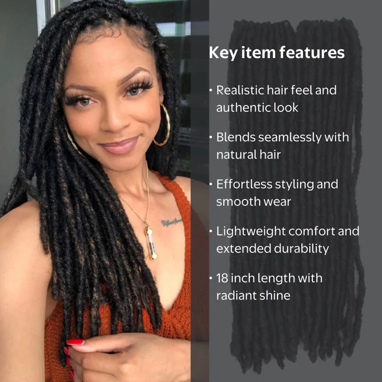 Darling Jozi Locs Crochet Hair 2X Pack, 18 inch, 1/27, Adult