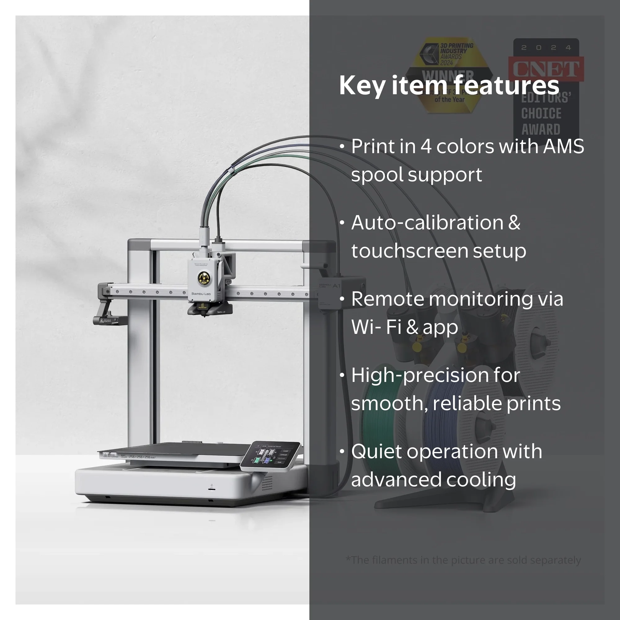 Bambu Lab - A1 Combo 3D Printer - Silver - Walmart.com