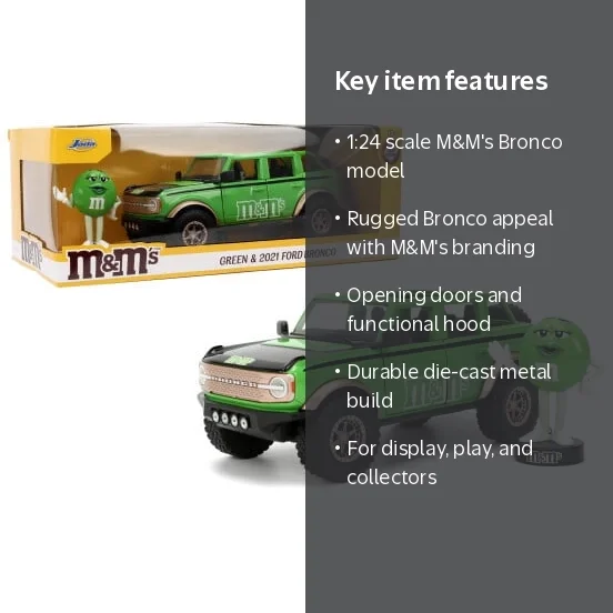 Jada Toys - Hollywood Rides - M&M'S 2021 Ford Bronco with Green