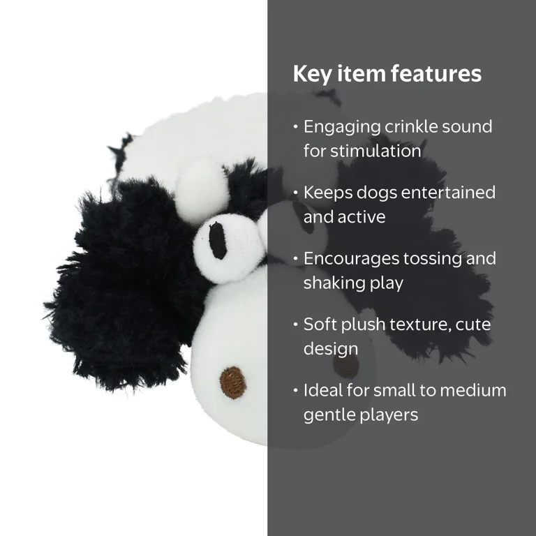 Vibrant Life Crinkle Noise Animal Dog Toy Plush for Small to