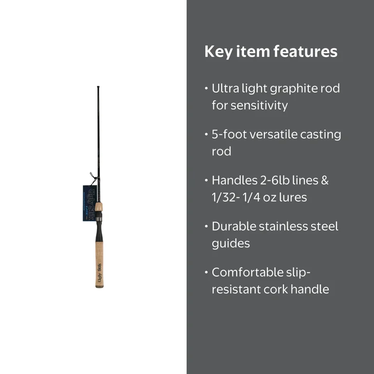 ugly stik bigwater rods BW2040S601 Spinning Rod The signature Clear Tip Custom Fly Rod With Seatbox Color:Willow-Silver
