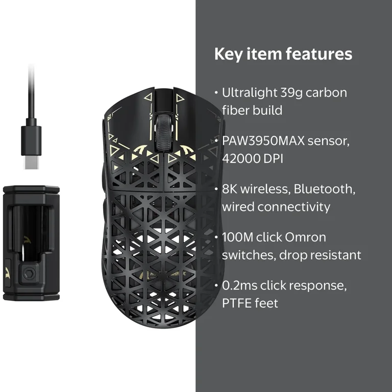 ATTACK SHARK R5 Ultra Wireless Gaming Mouse 8K 42000 DPI - Walmart.com