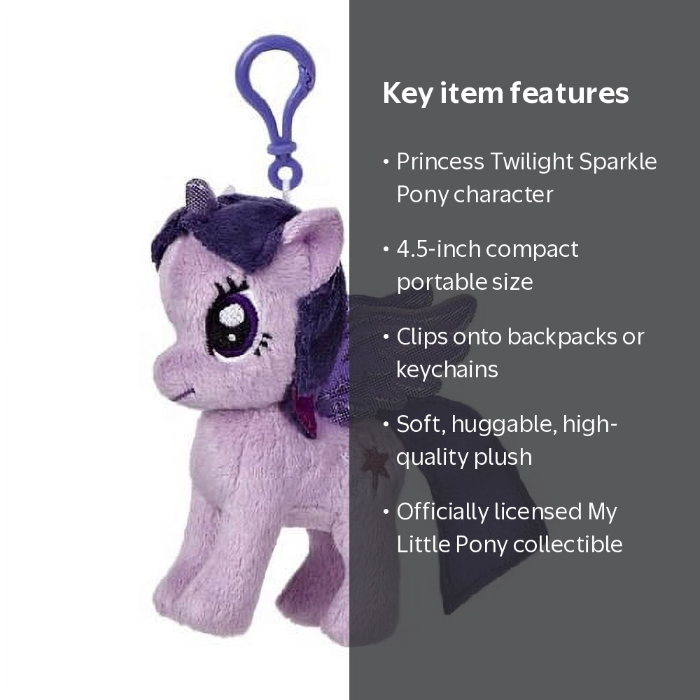 Aurora World My Little Pony Plush Clip Princess Twilight Sparkle