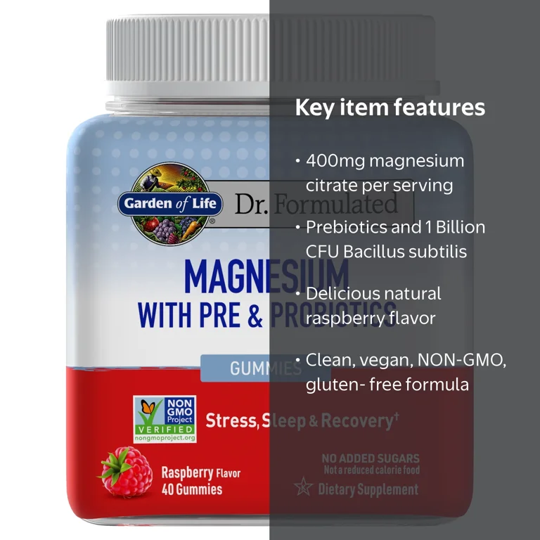 Garden of Life Dr. Formulated Magnesium Probiotic Gummies, 40ct