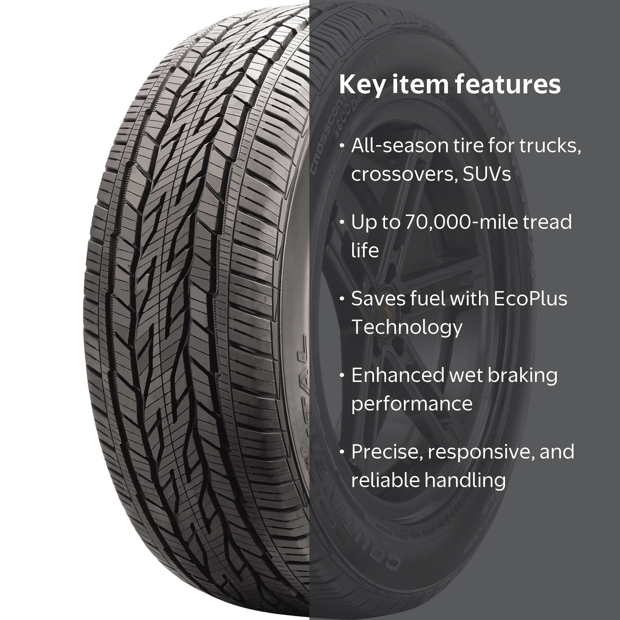 ERST EM6 20インチ コンチバリ溝255/50R20ハブリングセット付属 Continental ContiCrossContact LX20 255/55R20 - Walmart.com
