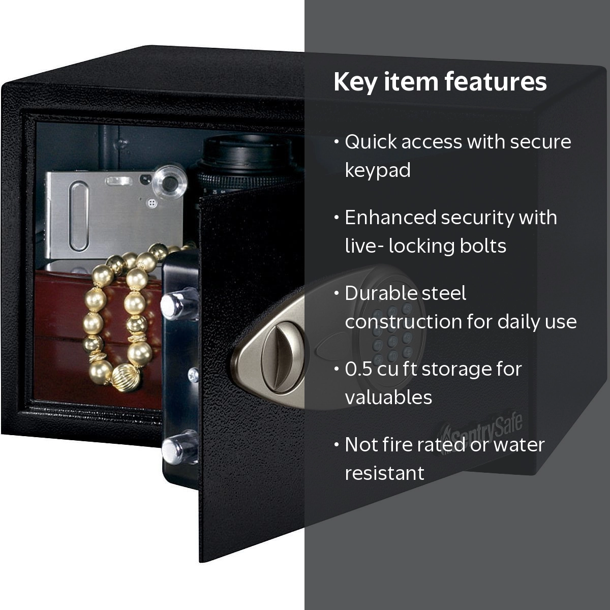 SentrySafe Security Safe X055 - Electronic Lock, 0.5 cu ft - Black