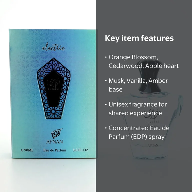 Afnan, Electric Turathi, 3 oz EDP Spray for Unisex with Orange