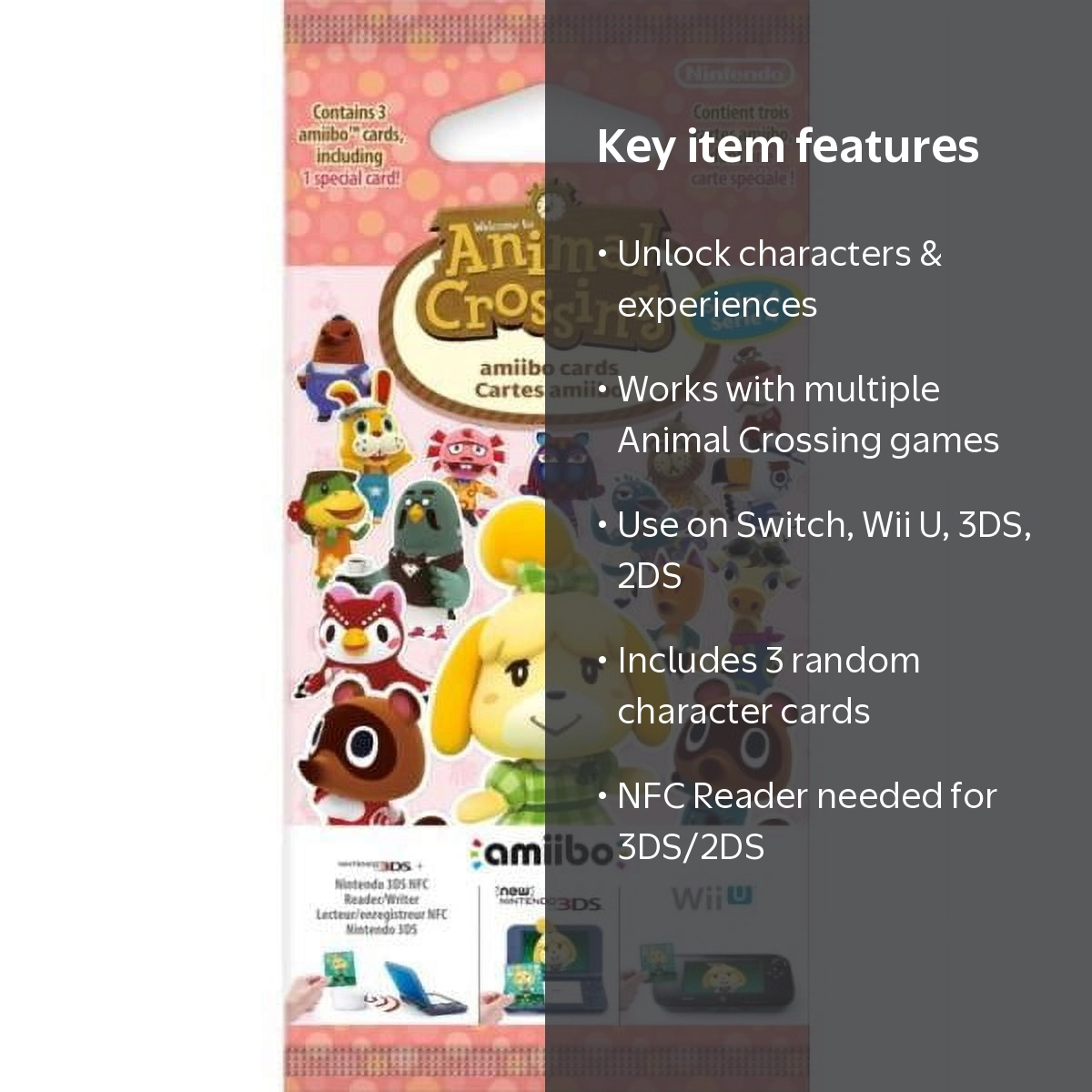 Nintendo Animal Crossing Amiibo Cards - Series 4 - 3 Card Pack