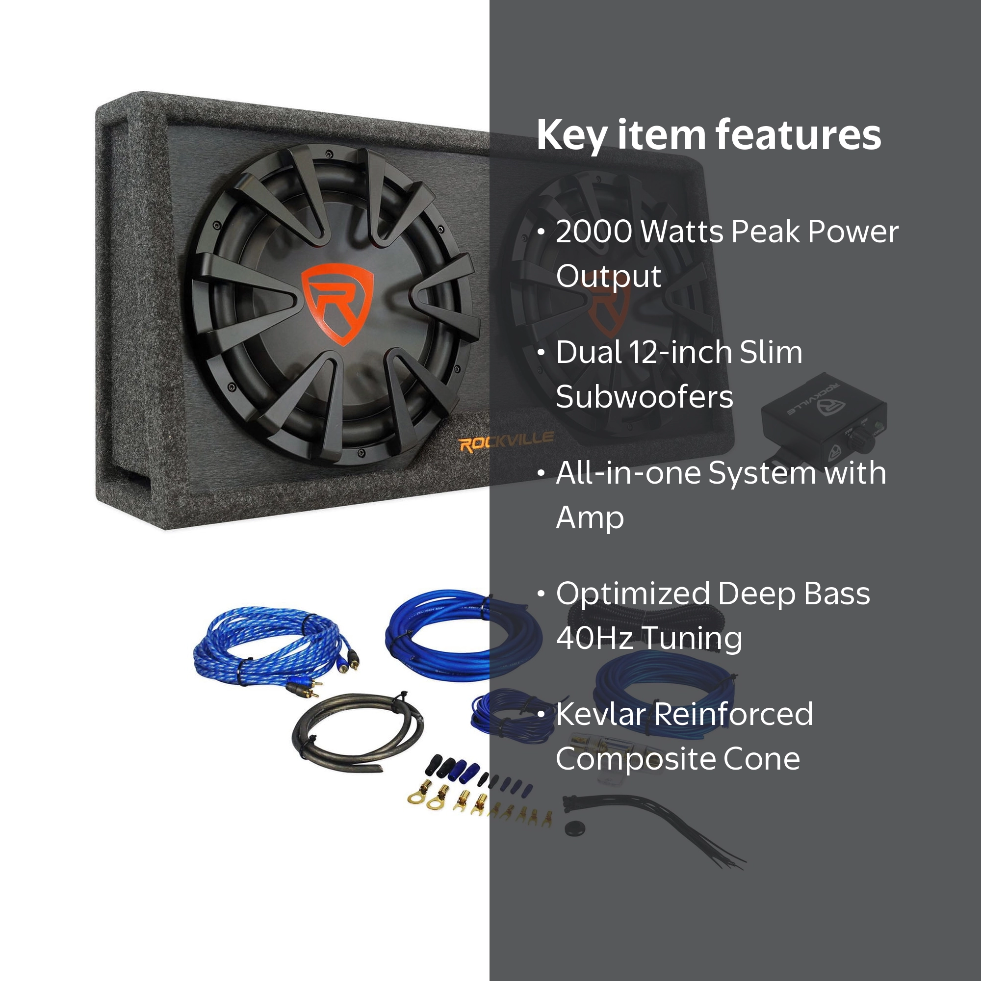 Rockville RG212CA 2000w Dual 12