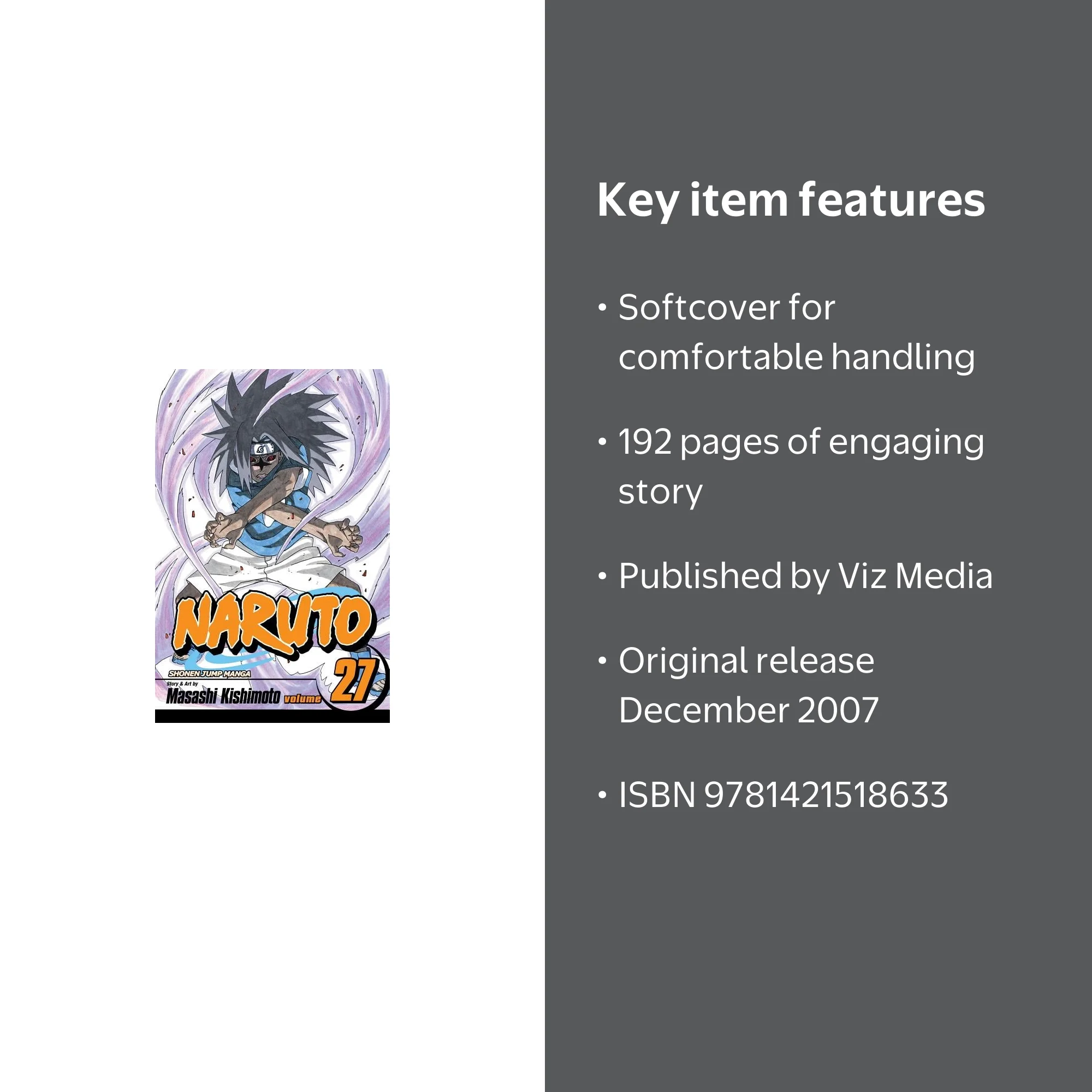 Naruto Naruto, Vol. 27: Departure, Book 27, (Paperback) - Walmart.com