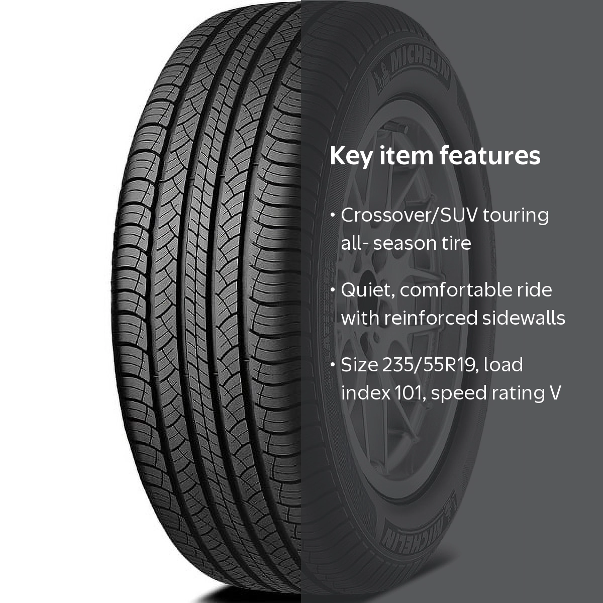 Free Shipping! Michelin Latitude Tour HP 235/55R19 101V Tire for