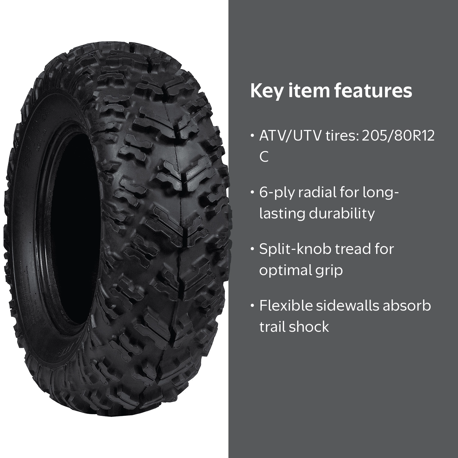 ITP Holeshot ATR All-Terrain ATV/UTV Radial Tire - 205/80R12