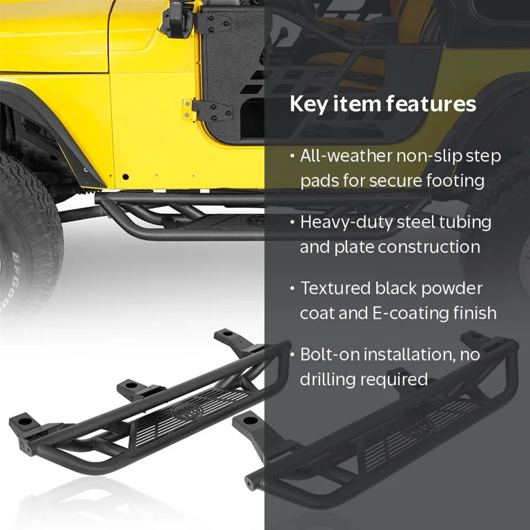 Hooke Road Running Boards Drop Down Side Step Bars for 1997-2006