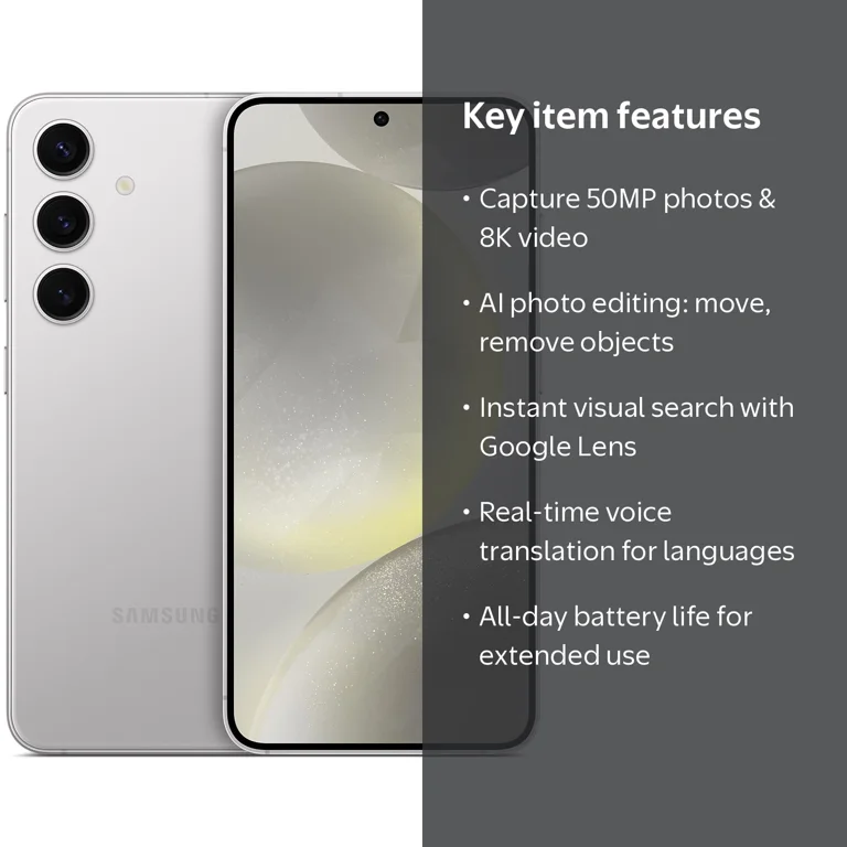 Samsung, Galaxy S24, 256GB, Unlocked Android Smartphone Marble