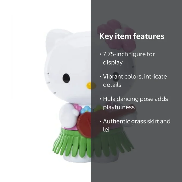Collectables Hello Kitty Hula Dancing Figure 7.75in, a Vibrant Toy