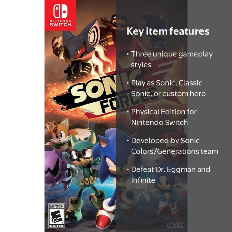SEGA Sonic Forces for Nintendo Switch, Physical Edition, Model