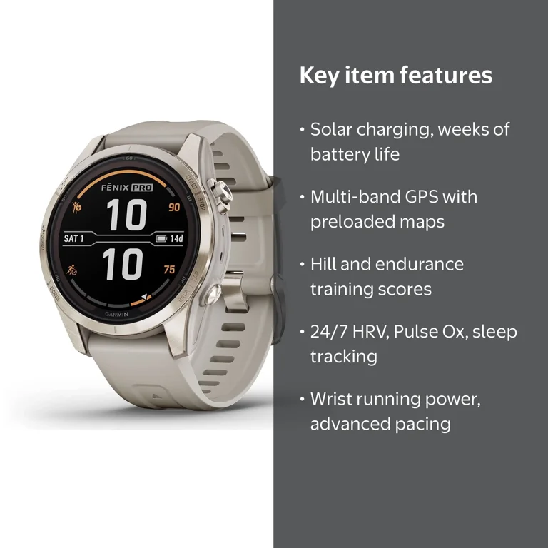 Free Shipping! Garmin fēnix 7S Pro Sapphire Solar, Multisport GPS