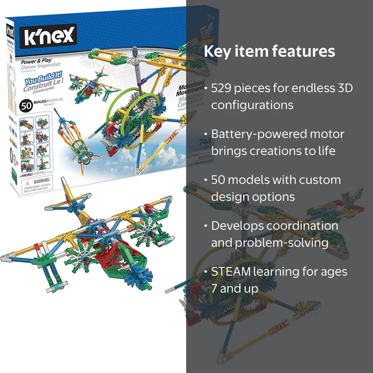 K'NEX Imagine - Power & Play Motorized Building Set - Walmart.com