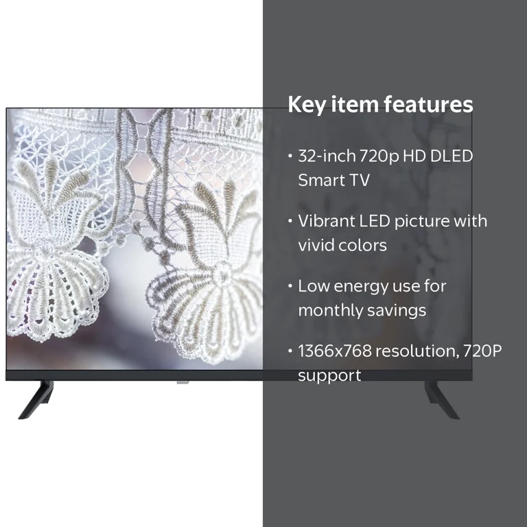 SANSUI 32-Inch 720p HD Android DLED Smart TV, Super Slim, Multiple