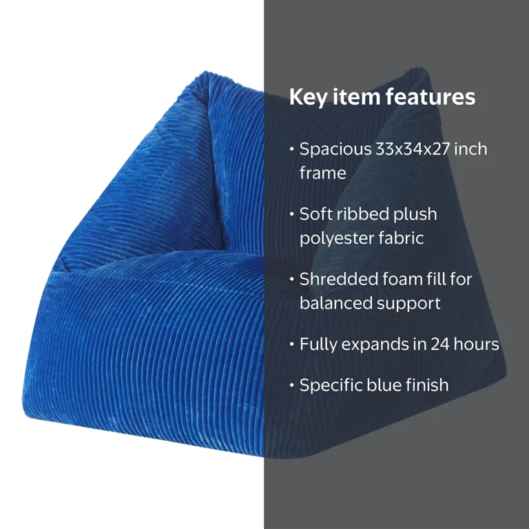 Mainstays by Becky G. & Alejandra Ribbed Plush Compressed Foam