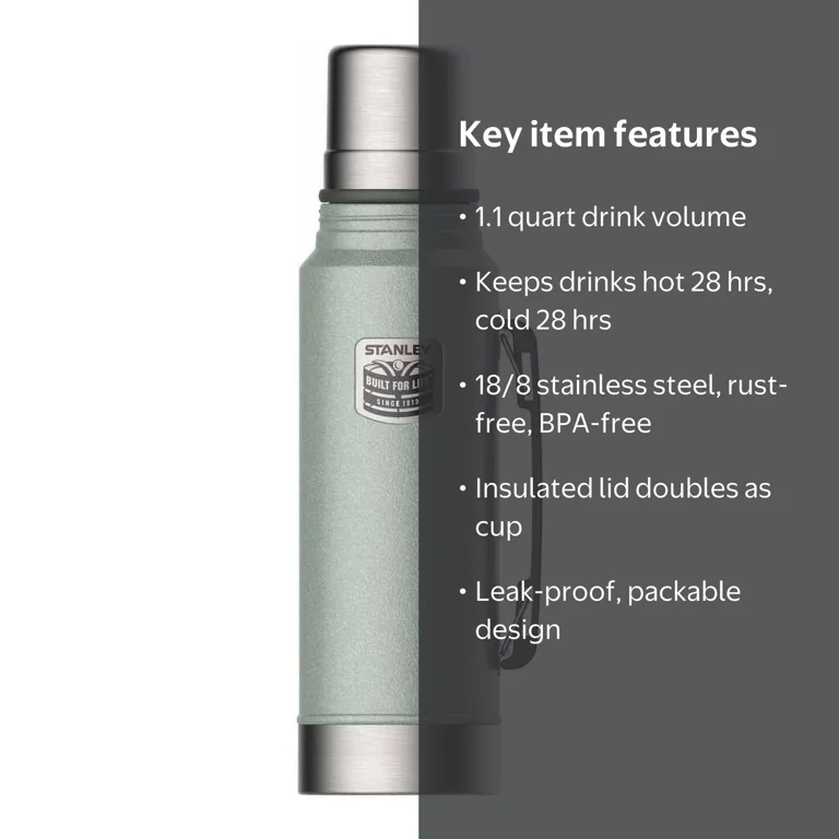 Stanley 1.1-Quart Classic Vacuum Insulated Thermal Bottle