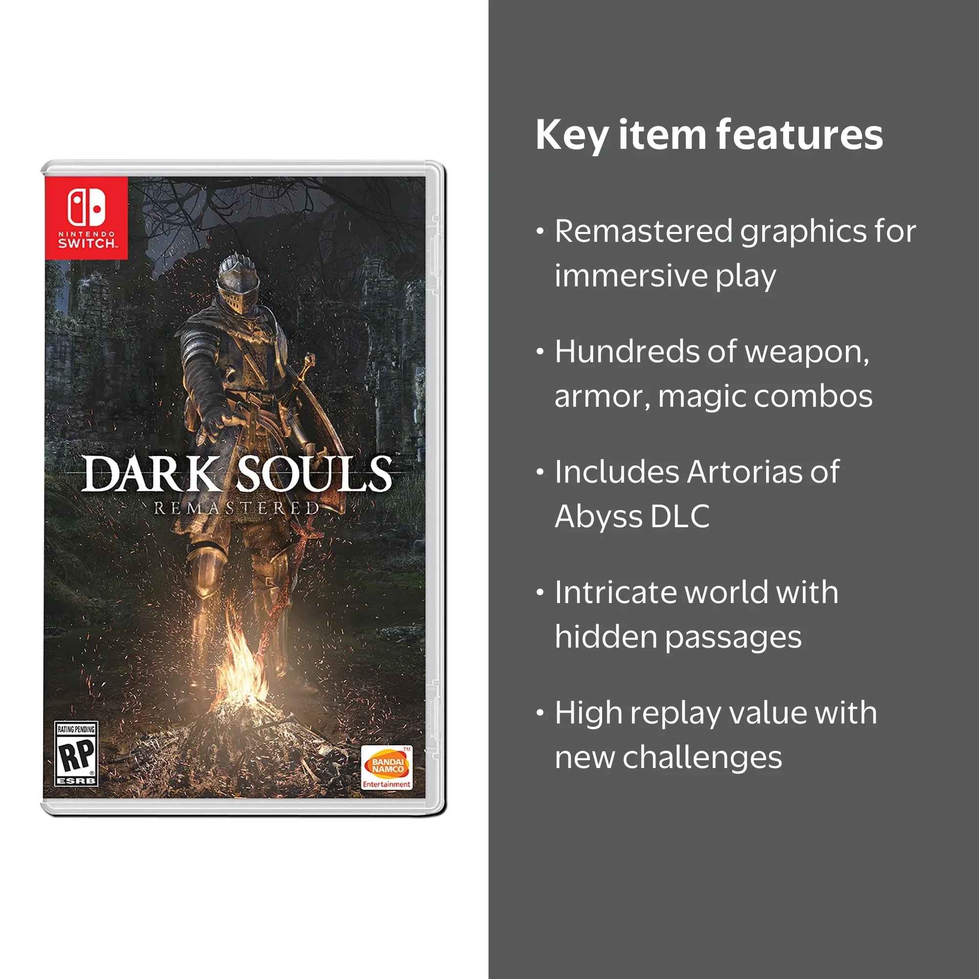 Sony Dark Souls Remastered Edition, Nintendo Switch Game, Armor