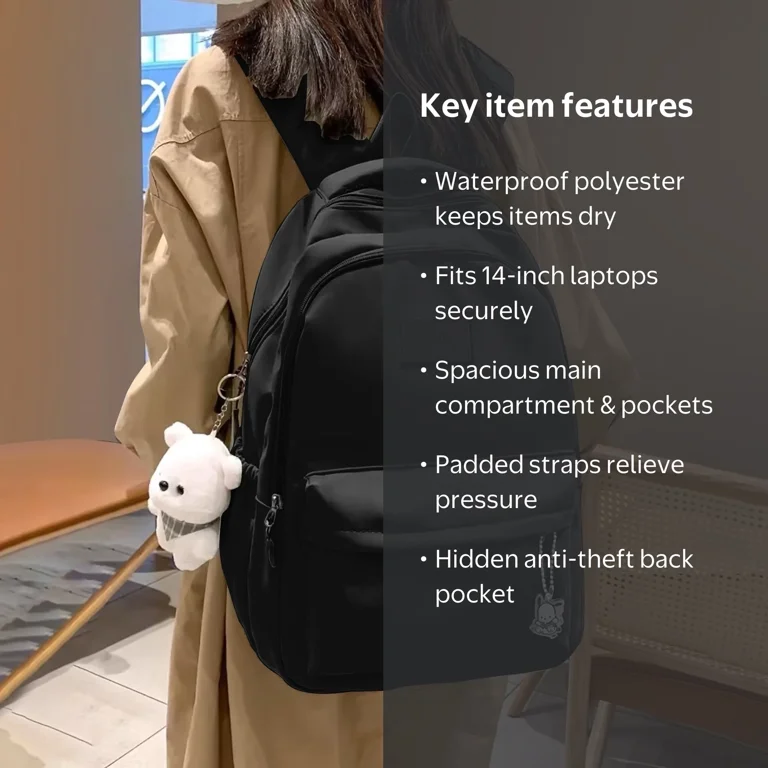 backpack female laptop waterproof for Women Bag with padded compartments and lockable zippers for full protection Ubuy Laptop Backpack Women's Waterproof