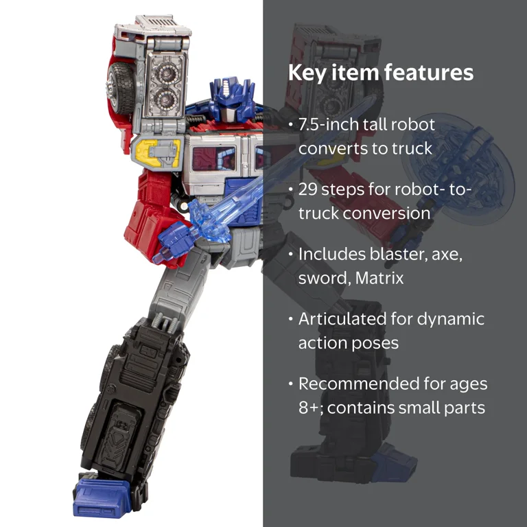 Transformers, Action Figure, Laser Optimus Prime, Multicolor 7.5