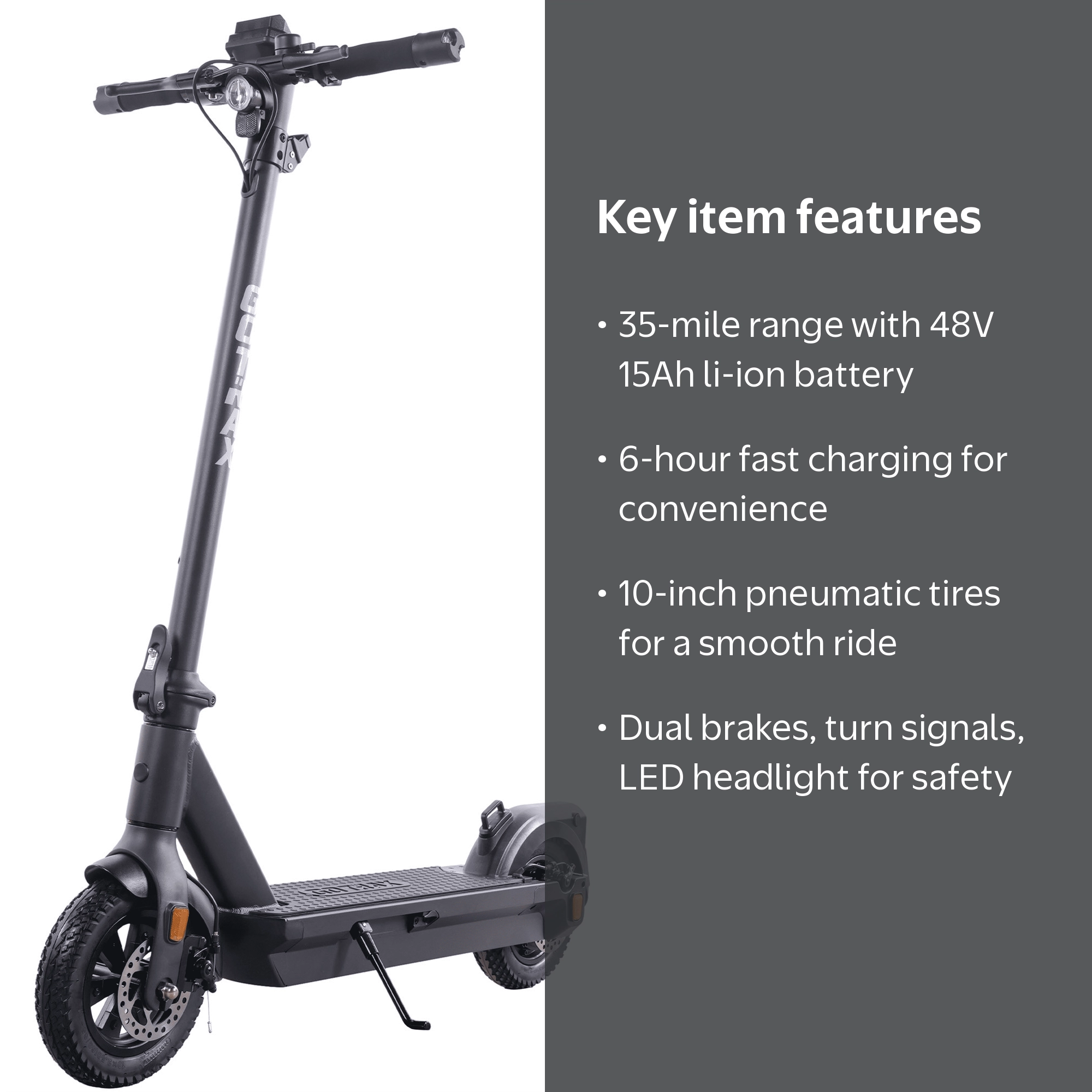 GOTRAX G7 Adult Electric Scooter, 10inch Tires 20MPH, 30mile Range