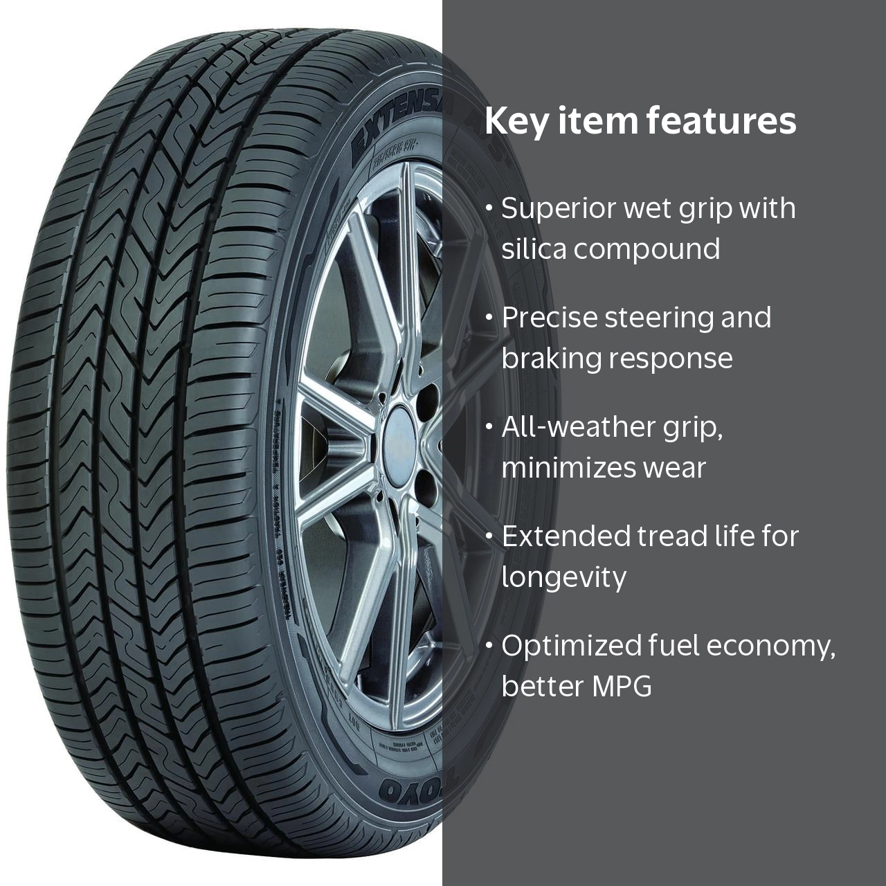 Toyo Extensa A/S II 235/65R16 103T All Season Tire, Fits: 2005-10