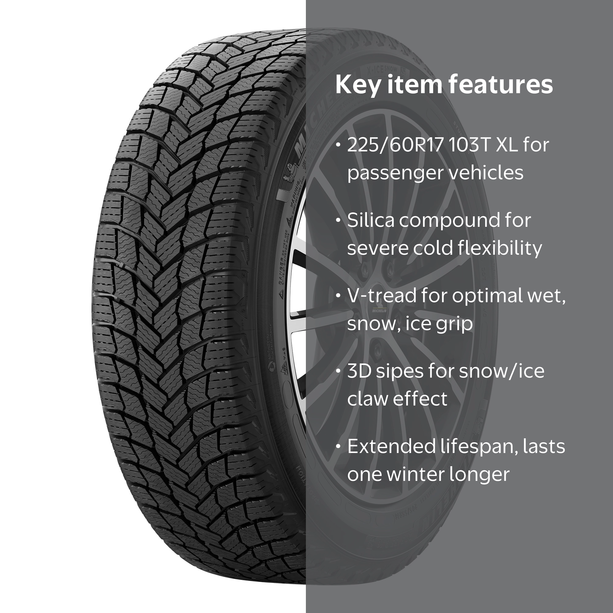 MICHELIN X-ICE 3+ 225/65R17 17インチ スタッドレス 4本 バリ溝 エクストレイル RAV4 CX-5/CX-8 ハリアー等　(MTM267) クレジットカード QRコード決済可能 k2-_11838985-dc5a-4c98-a1a4-